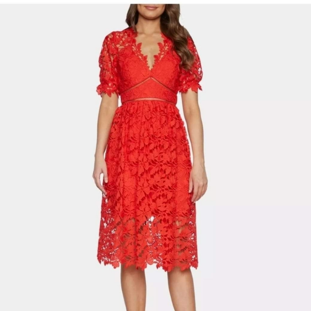 NWT Bardot lace embroidered floral dress